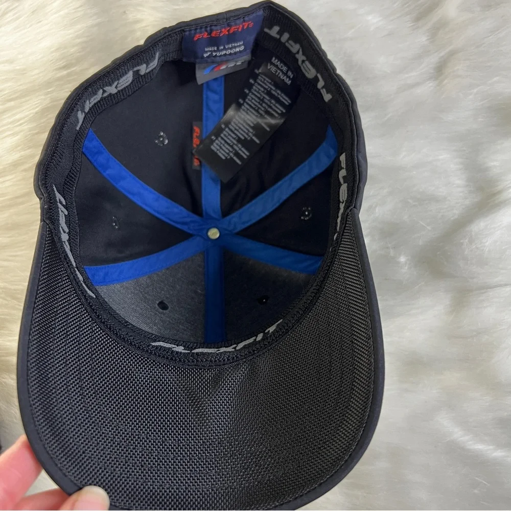 BMW Limited Edition M Racing Metallic Black Silver Logo Ball Cap Flexfit Hat NEW - Picture 10 of 16